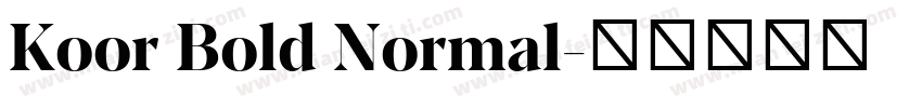 Koor Bold Normal字体转换
